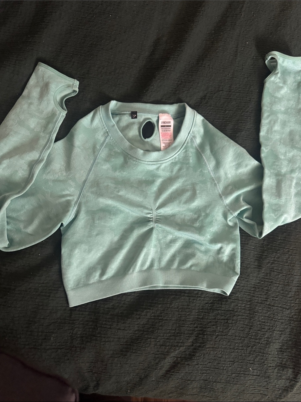 Gymshark Mint Green Crop Long Sleeve Top